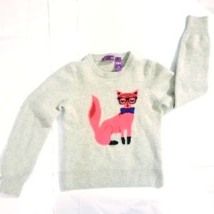 ❌SOLD❌ Aqua Cashmere Fox Intarsia Cashmere Sweater